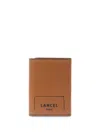 Lancel 9cc Tri-fold Leather Wallet In Brown