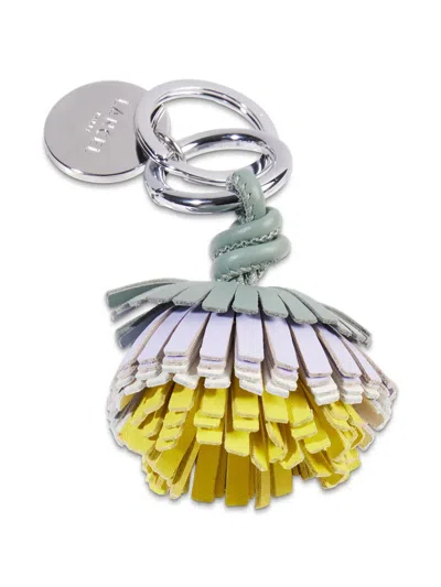 Lancel Tutti Fleuri Keyring In Silver