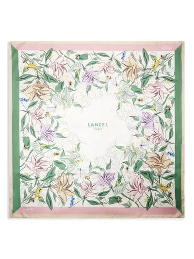 Lancel Tutti Fleuri Scarf In 粉色