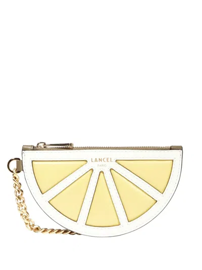 Lancel Tutti Frutti Lemon Purse In Green