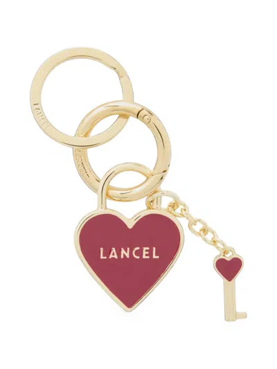 Lancel Unlock My Heart Keyring In Red