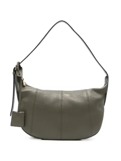 Lancel "victoire Medium" Medium Zip Hobo Bag In Green
