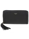 Lancel Zipped Continental Wallet In Black