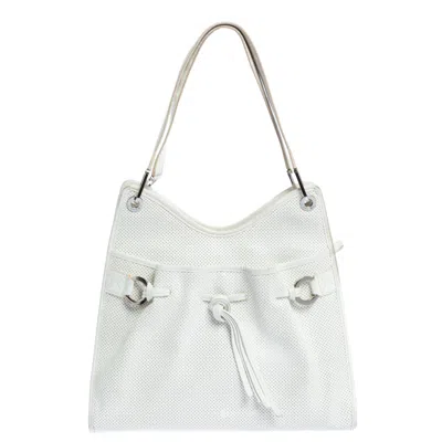 Lancel White Leather Shoulder Bags