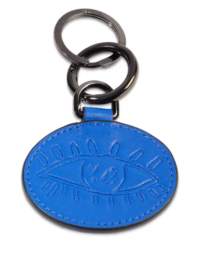 Lancel Wink Of An Eye Keyring In Blue