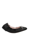 Lancel Woman Ballet Flats Black Size 10 Leather