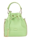 Lancel Leather Bucket Bag In Green