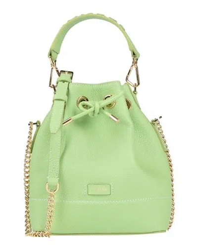 Lancel Leather Bucket Bag In Green