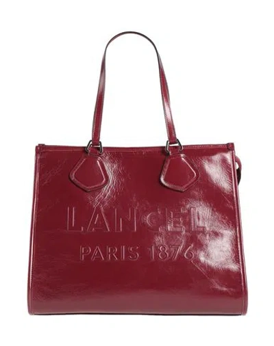 Lancel Woman Handbag Burgundy Size - Leather In Red