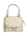 Lancel Woman Handbag Cream Size - Textile Fibers, Leather In White