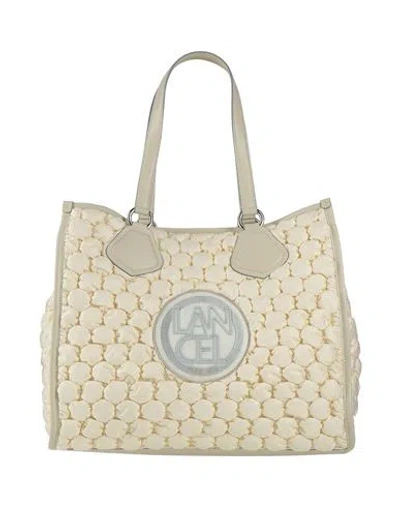 Lancel Woman Handbag Ivory Size - Textile Fibers, Cowhide In White