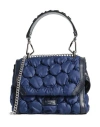 Lancel Woman Handbag Navy Size - Textile Fibers, Leather In Navy Blue