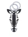 Lancel Zebra-head Keyring In Black