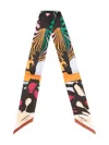 Lancel Zebra Mania Silk Headband In Multi