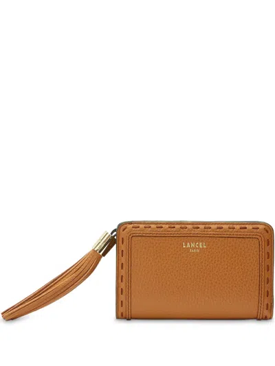 Lancel Zip-around Leather Wallet In Brown