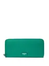 Lancel Zip-around Leather Wallet In Gray