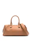 Lancel Zip Boston Tote Bag In Brown