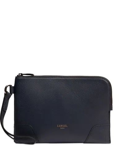 Lancel Zip-fastening Leather Clutch In Blue