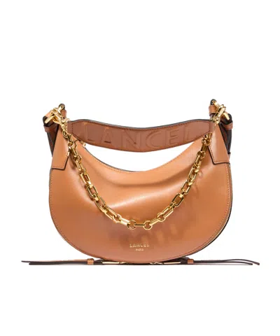 Lancel Zippered Shoulder Bag In Brown
