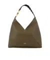 Lancel Zippered Shoulder Bag In Green