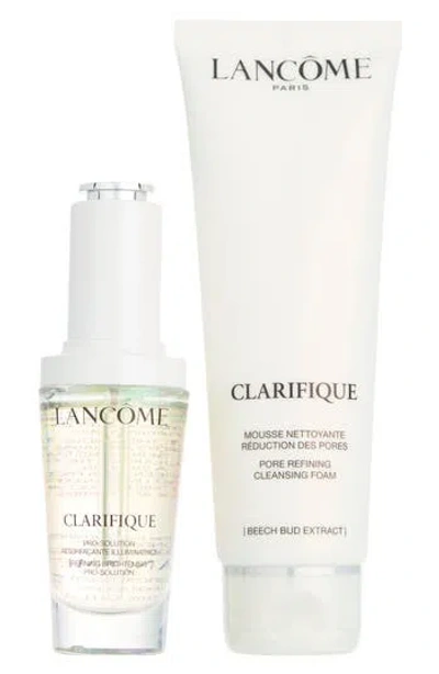 Lancôme Clarifique Pore Refining Cleanser & Clarifique Pro-solution Skin Care Set $134 Value In Transparent
