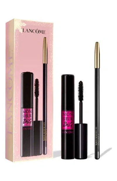 Lancôme Monsieur Big Mascara & Le Crayon Khôl Eye Makeup Gift Set $58 Value In Transparent