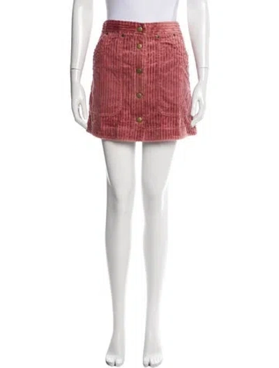 Pre-owned Land Of Distraction Pleated Accents Mini Skirt In Pink