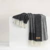Lands Downunder Border Herringbone Throw In Gray