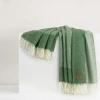 Lands Downunder Border Herringbone Throw In Green