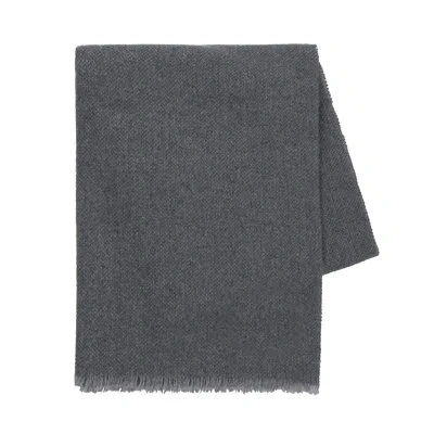 Lands Downunder Cashmere/lambswool Throw In Charcoal