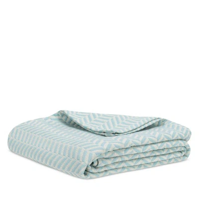 Lands Downunder Chevron Blanket, Queen In Light Blue