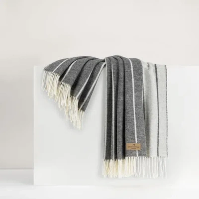 Lands Downunder Fiji Stripe Throw In Gray
