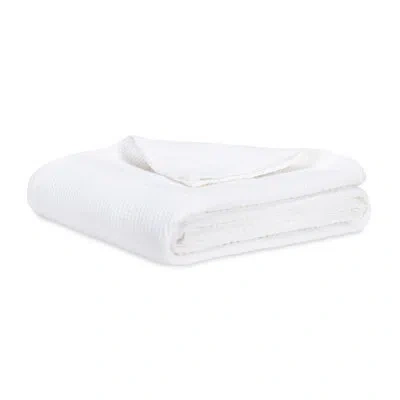 Lands Downunder Herringbone Coverlet In White