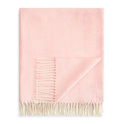 Lands Downunder Landsdown Under Herringbone Cotton Blend Throw In Blush