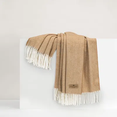 Lands Downunder Italian Herringbone Throw In Brown