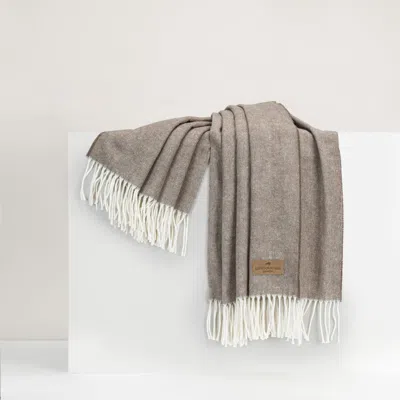Lands Downunder Italian Herringbone Throw In Brown