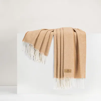 Lands Downunder Italian Herringbone Throw In Brown