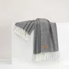 Lands Downunder Italian Herringbone Throw In Gray