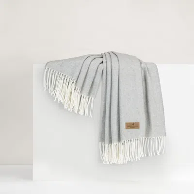 Lands Downunder Italian Herringbone Throw In Gray