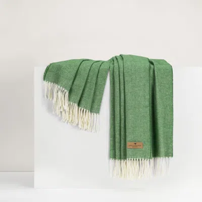 Lands Downunder Italian Herringbone Throw In Green