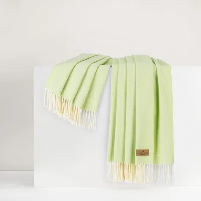 Lands Downunder Italian Herringbone Throw In Green