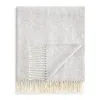 Lands Downunder Landsdown Under Herringbone Cotton Blend Throw In Light Gray