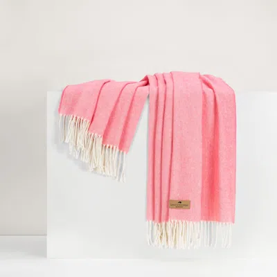 Lands Downunder Italian Herringbone Throw In Pink