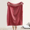 Lands Downunder Landsdown Under Herringbone Cotton Blend Throw In Red