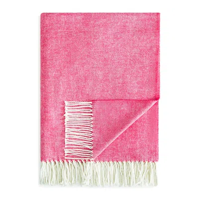 Lands Downunder Landsdown Under Herringbone Cotton Blend Throw In Wild Orchid
