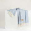 Lands Downunder Juno Cashmere Throw In Blue