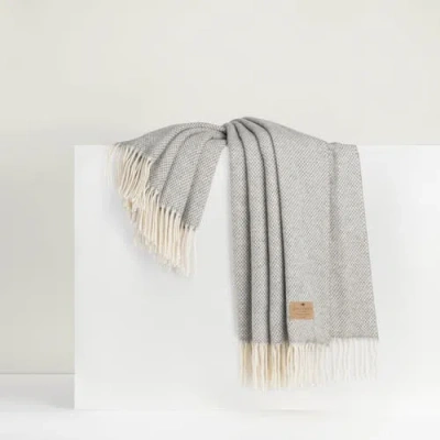 Lands Downunder Juno Cashmere Throw In Gray