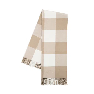 Lands Downunder Landsdown Under Buffalo Check Cotton Blend Throw In Dune