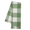 Lands Downunder Landsdown Under Buffalo Check Cotton Blend Throw In Olive