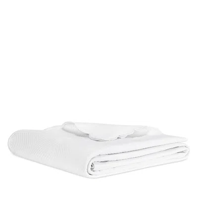 Lands Downunder Lattice Scallop Coverlet, Queen In White